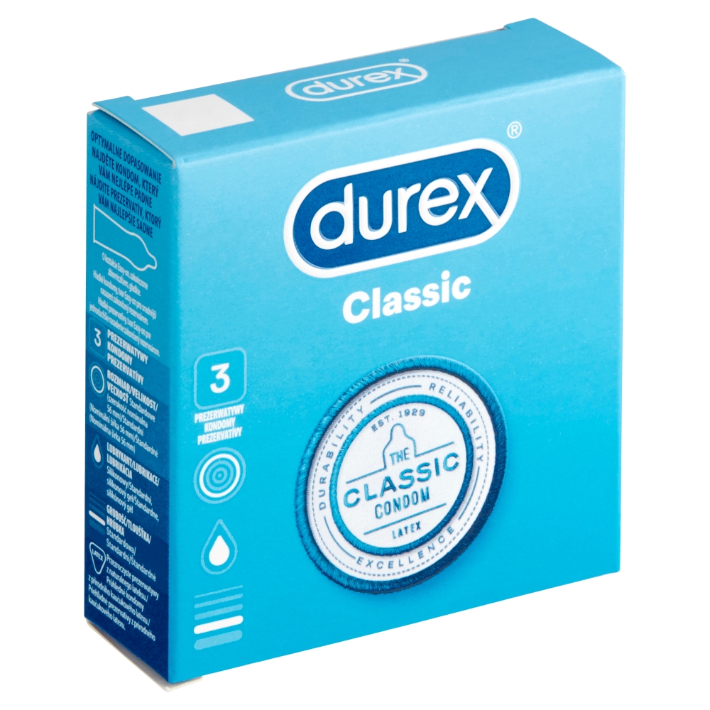 Durex Classic kondomy 3 ks