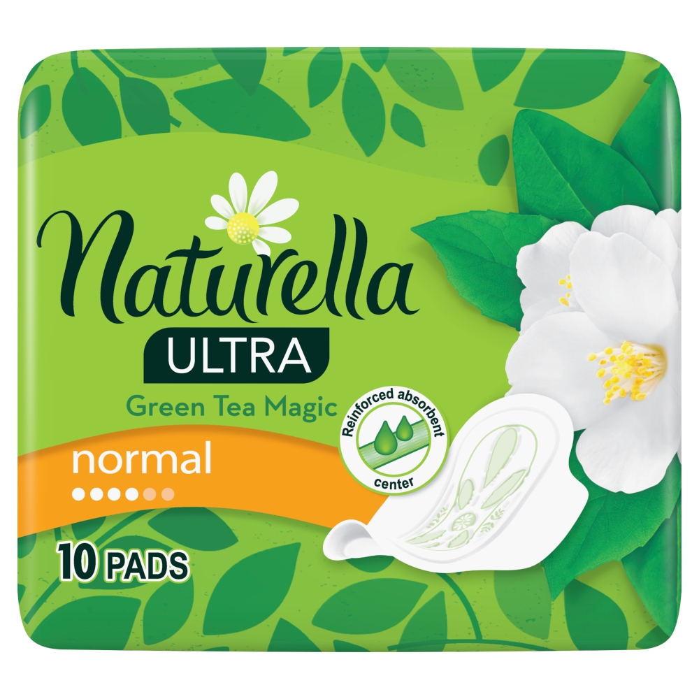 Naturella Ultra Normal Hygienické vložky s křidélky a vůní zeleného čaje 10 ks