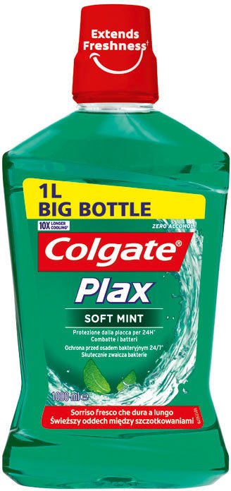 Colgate Plax Multi Protection Soft Mint ústní voda bez alkoholu 1000 ml