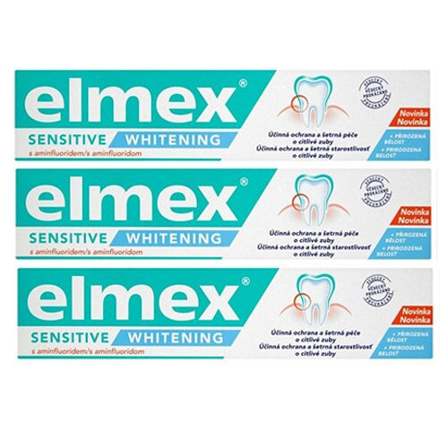 Elmex Sensitive Whitening zubní pasta 3 x 75 ml