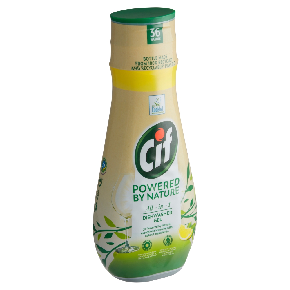 Cif Powered by Nature gel do myčky nádobí s vůní citronu 640 ml