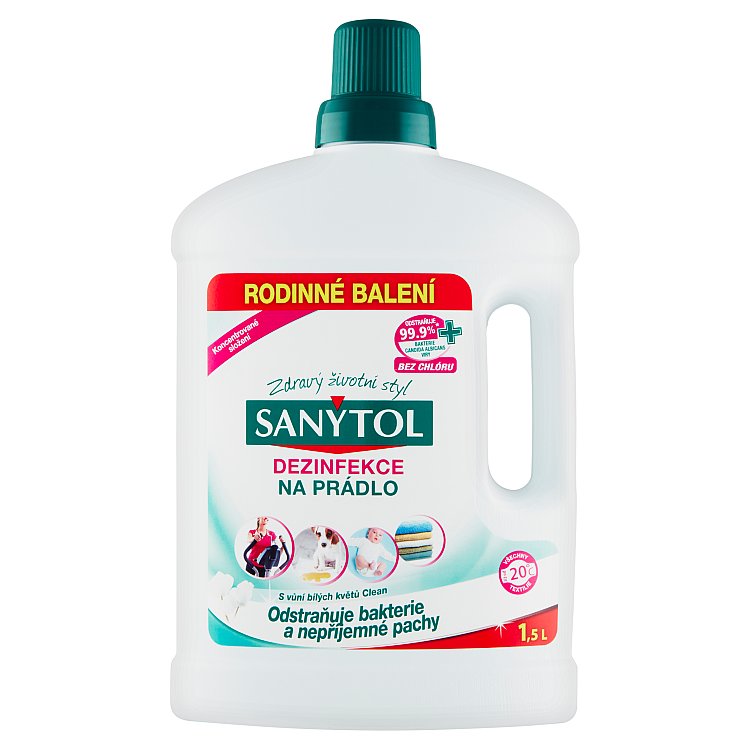 Sanytol dezinfekce na prádlo bílé květy 1,5 l