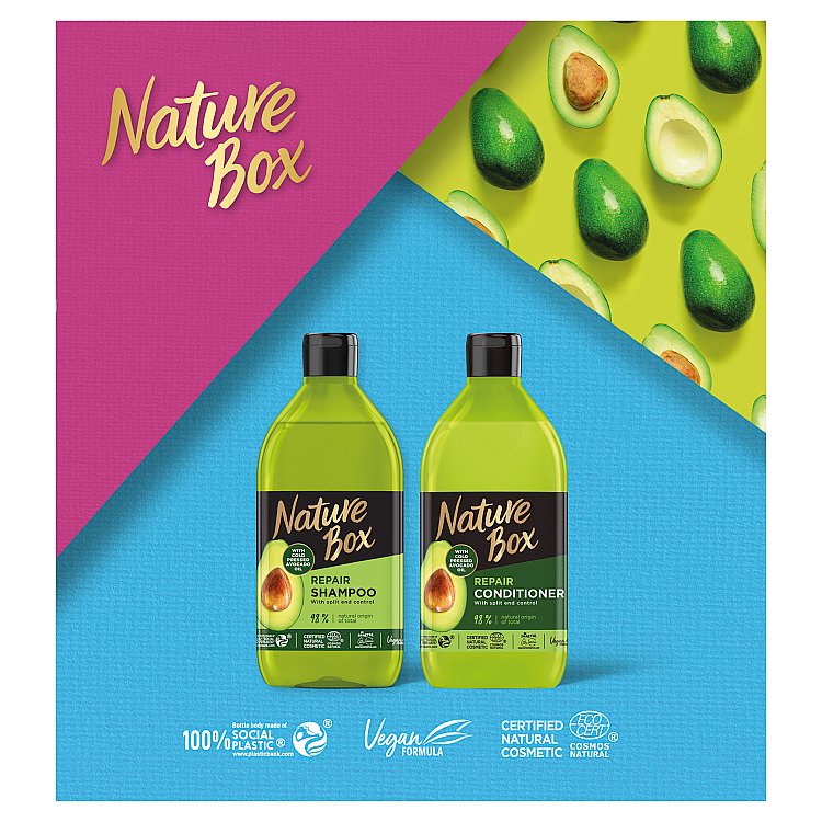 Nature Box Avocado dárková sada na vlasy 2 ks