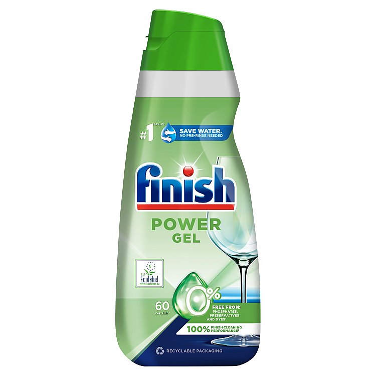 Finish Power Eco 0 % gel do myčky nádobí 900 ml