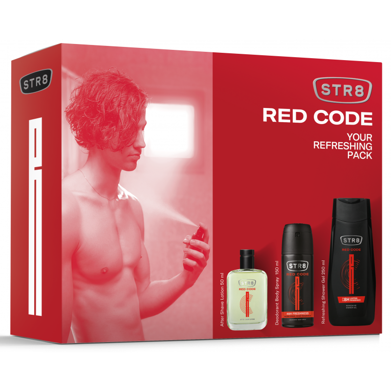 STR8 Red Code dárková sada pro muže 3 ks