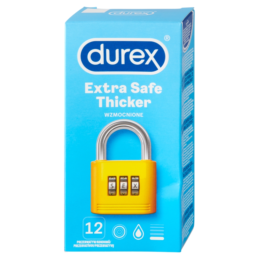 Durex Extra Safe Thicker kondomy 12 ks