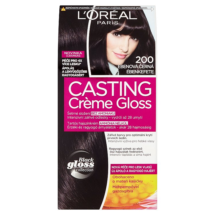 L'Oréal Paris Casting Crème Gloss odstín ebenová černá 200