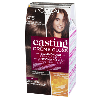 L'Oréal Paris Casting Crème Gloss permanentní barva na vlasy 415 ledový kaštan