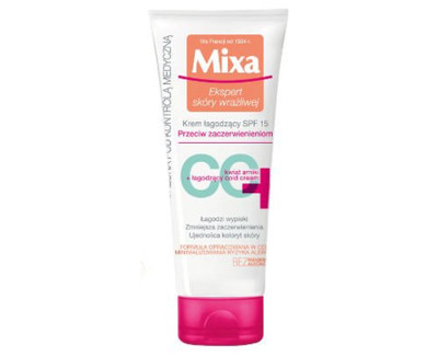 Mixa Sensitive Skin Expert CC+ zklidňující péče proti začervenání s OF 15 50 ml