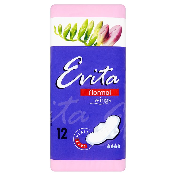 Evita Normal hygienické vložky s bočními křidélky 12 ks