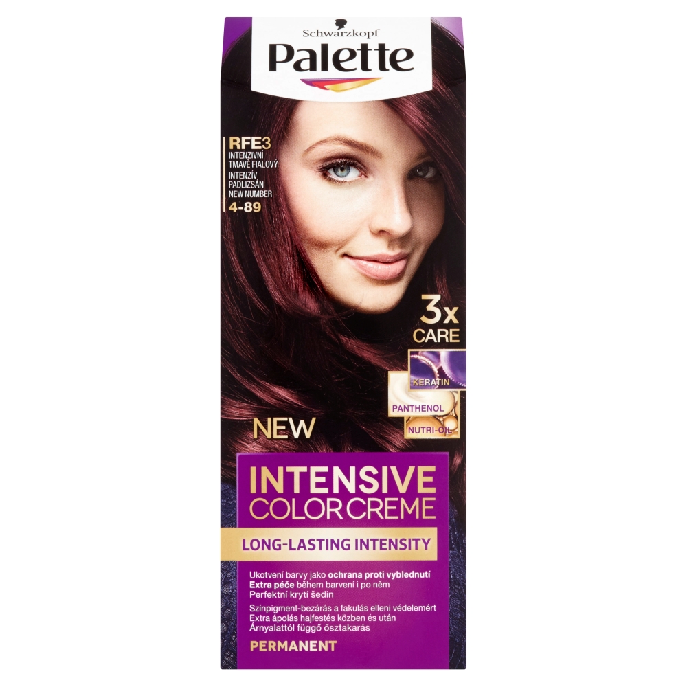 Schwarzkopf Palette Intensive Color Creme barva na vlasy odstín intenzivní tmavě fialový RFE3