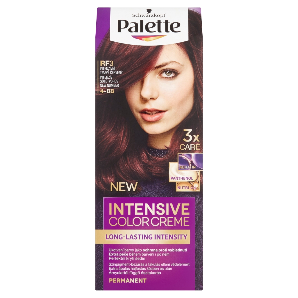 Schwarzkopf Palette Intensive Color Creme barva na vlasy odstín intenzivní tmavě červený RF3