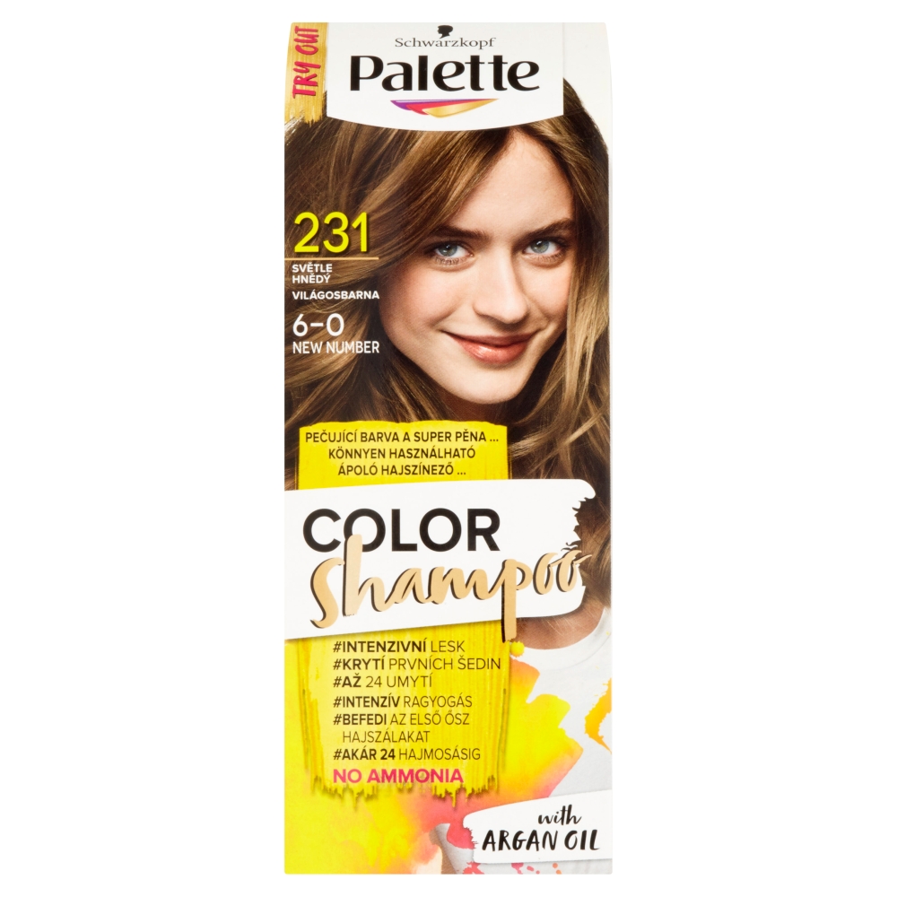 Schwarzkopf Palette Color Shampoo barva na vlasy odstín světle hnědý 231