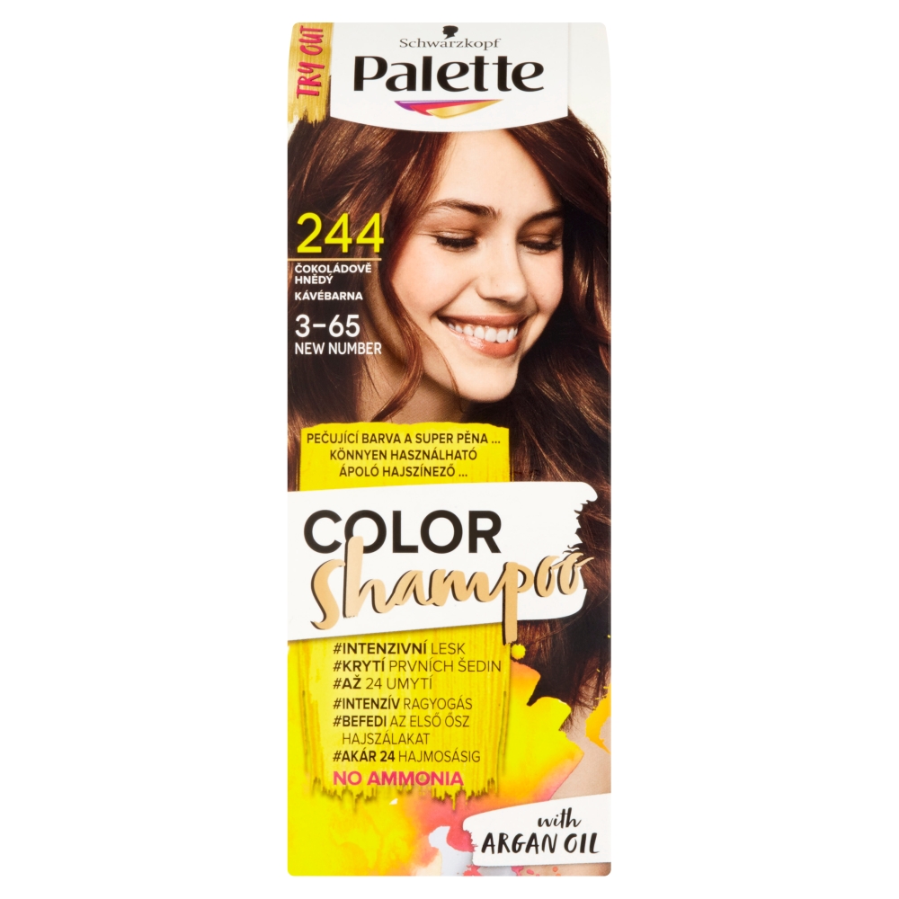Schwarzkopf Palette Color Shampoo barva na vlasy odstín čokoládově hnědý 244