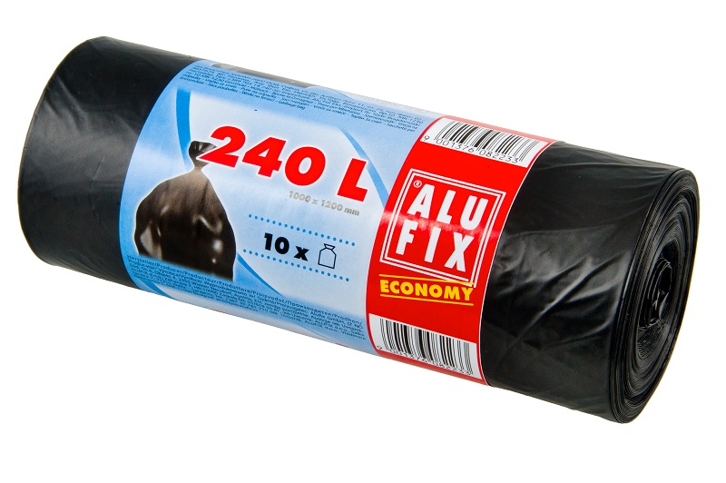Alufix HDPE odpadkové pytle černé 240 l 10 ks