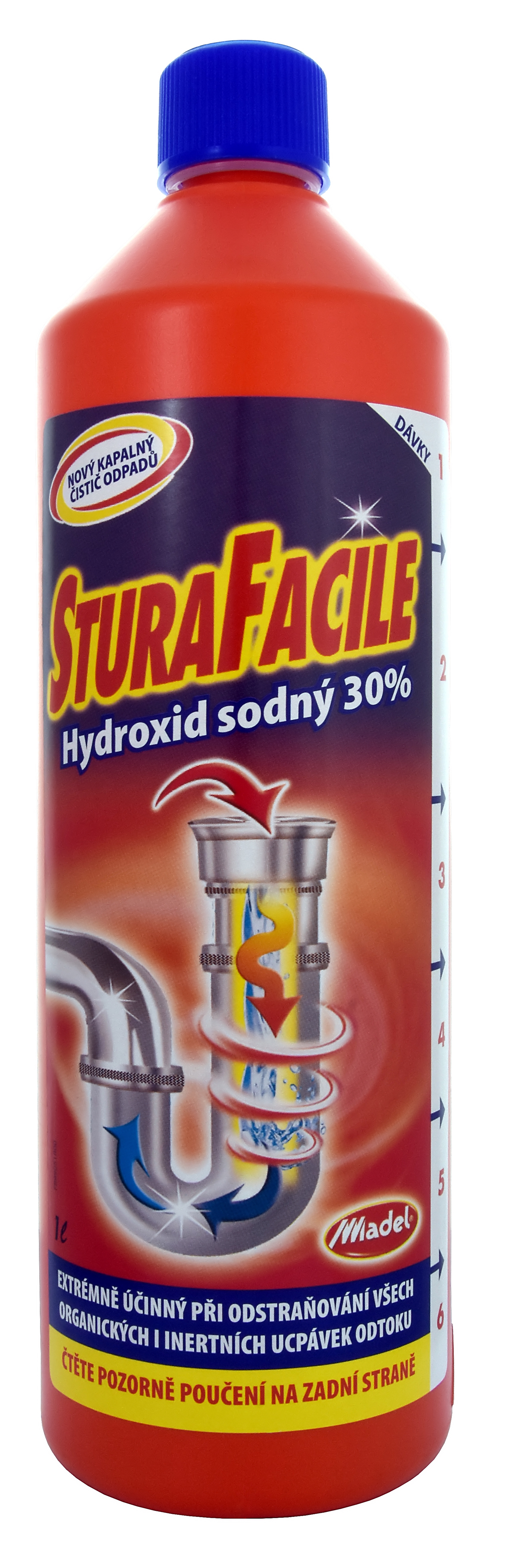 Stura Facile hydroxid sodný 30% čistič odpadů 1 l