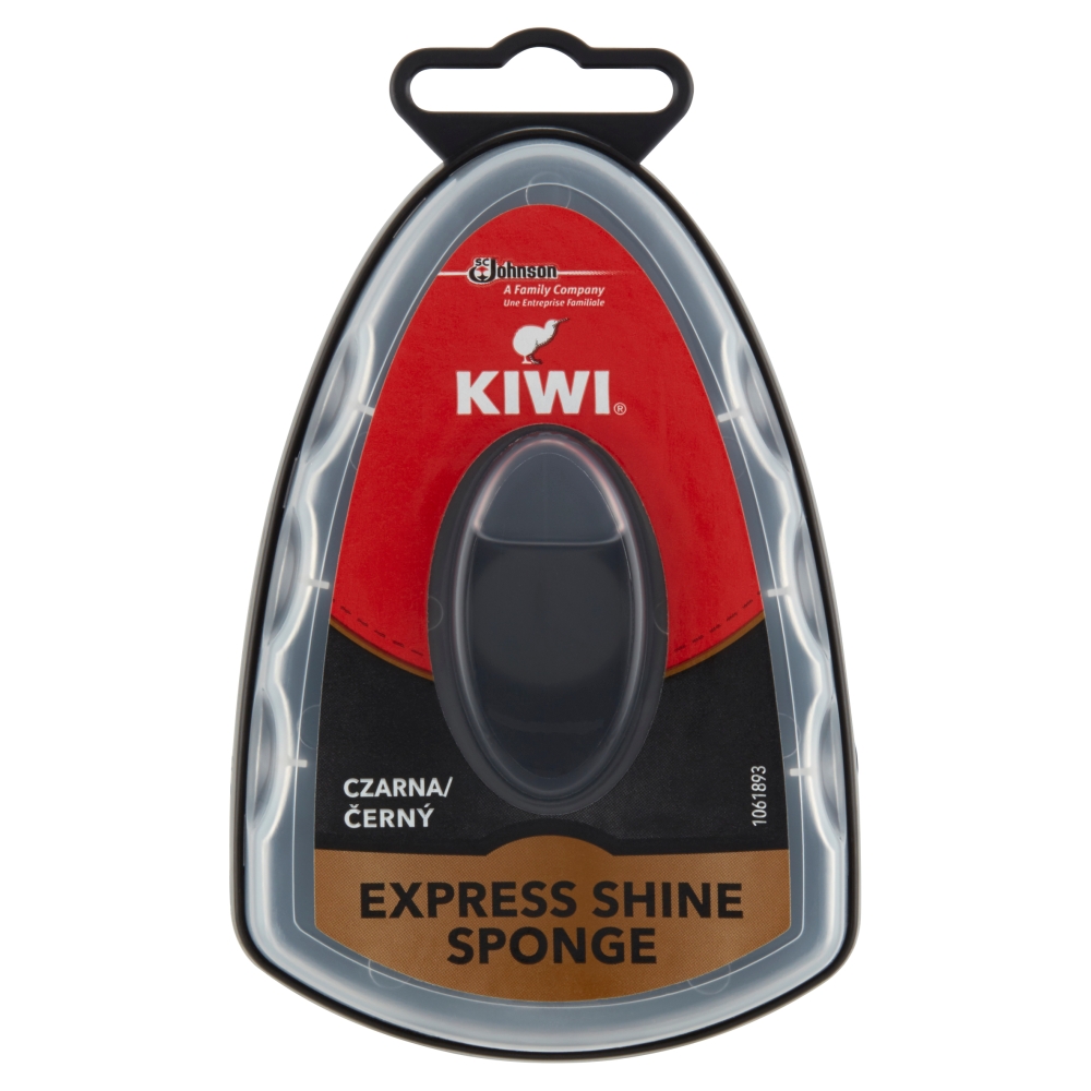 Kiwi Express Shine černý vosk a houbička 6 ml