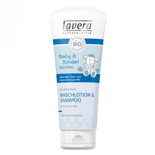 Lavera Baby & Kinder Neutral vlasový a tělový šampon 200 ml