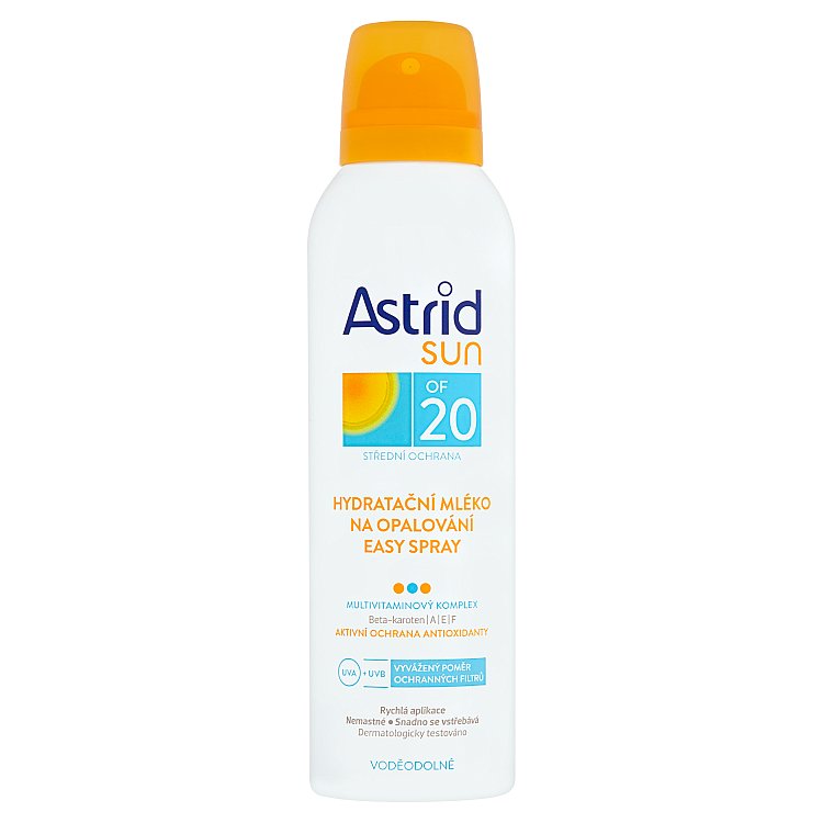Astrid Sun hydratační mléko na opalování easy spray OF 20 150 ml