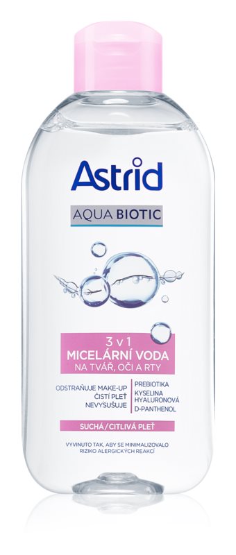 Astrid Aqua Biotic micelární voda 3v1 pro suchou a citlivou pleť 400 ml