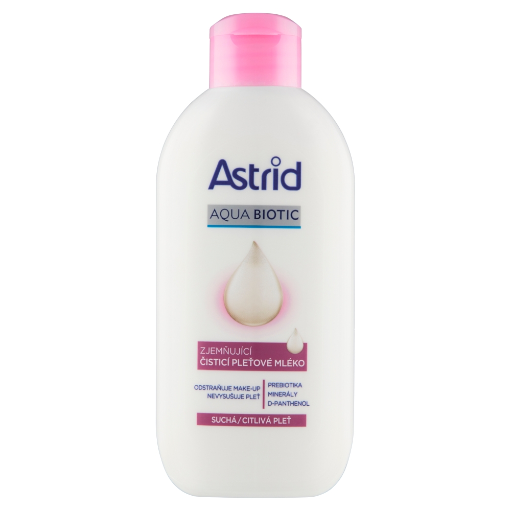 Astrid Aqua Biotic zjemňující čisticí pleťové mléko 200 ml