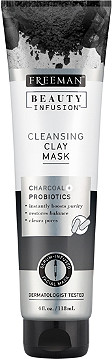 Freeman Beauty Infusion čisticí jílová maska Aktivní uhlí a probiotika, 118 ml