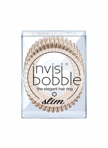 Invisibobble Tenká spirálová gumička do vlasů Invisibobble Slim Bronze Me Pretty 3 ks/bal.