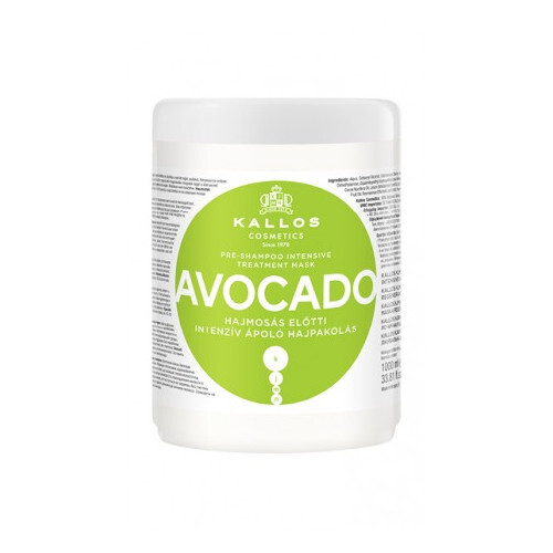 Kallos Intenzivní před šamponová maska pro hydrataci vlasů Avocado 1000 ml