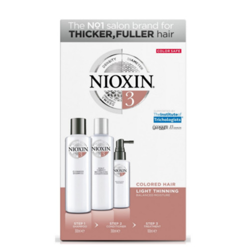 Nioxin Dárková sada pro jemné barvené mírně řídnoucí vlasy System 3 Color Safe