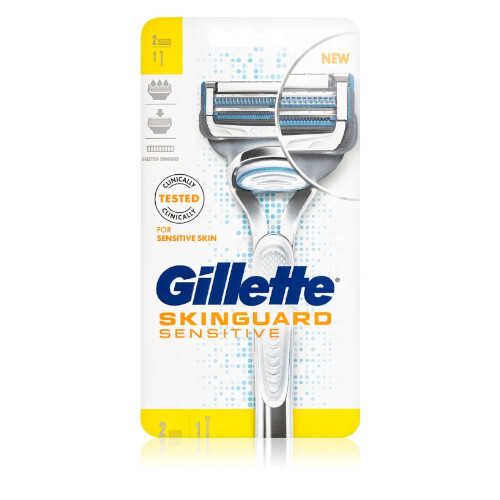 Gillette Holicí strojek pro citlivou pleť Skinguard Sensitive + náhradní hlavice 2 ks