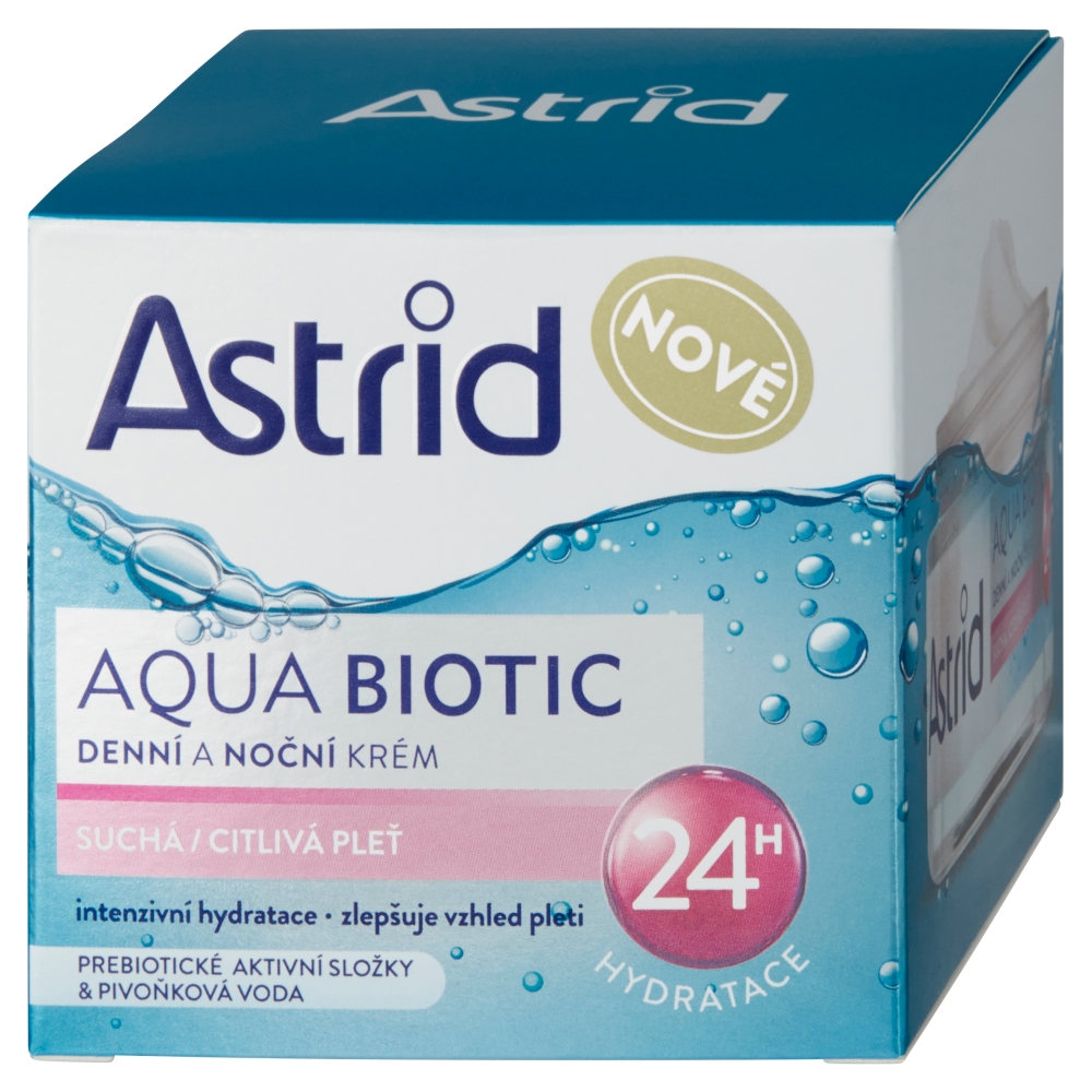 Astrid Aqua Biotic denní a noční krém pro suchou a citlivou pleť 50 ml