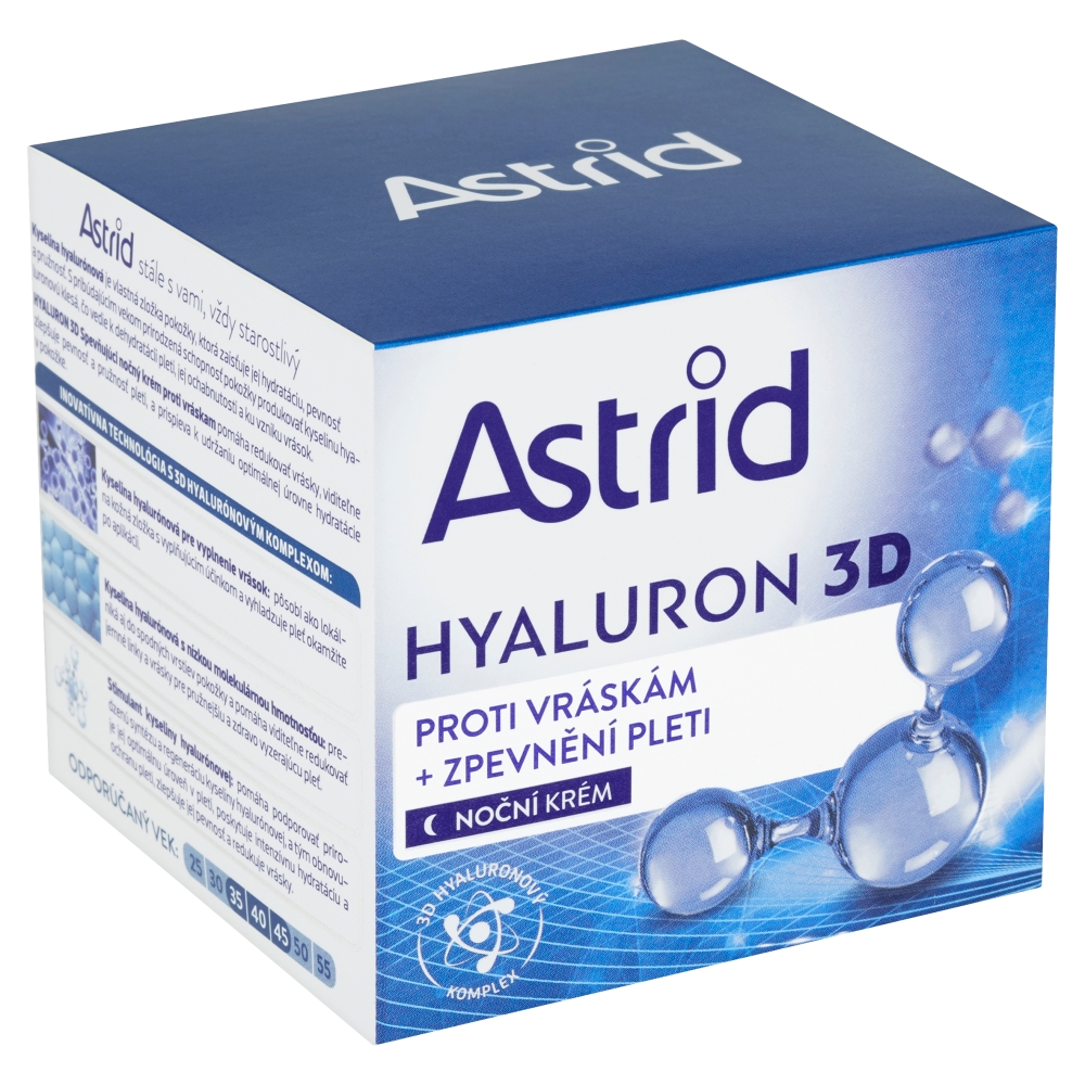 Astrid Hyaluron 3D zpevňující noční krém proti vráskám 50 ml