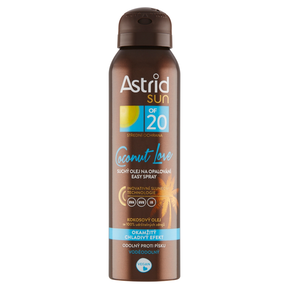 Astrid Sun Coconut Love suchý olej na opalování Easy Spray OF 20 150 ml