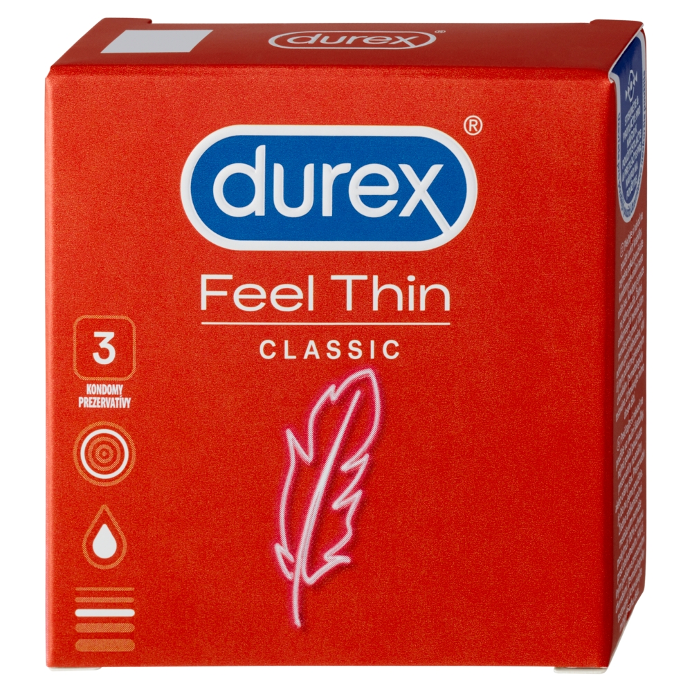 Fotografie Durex Feel Thin Classic kondomy 3 ks Durex A46:166022