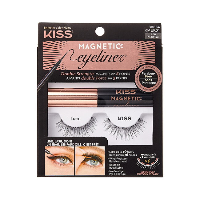 Kiss Magnetické umělé řasy s očními linkami (Magnetic Eyeliner & Lash Kit) 01 Lure