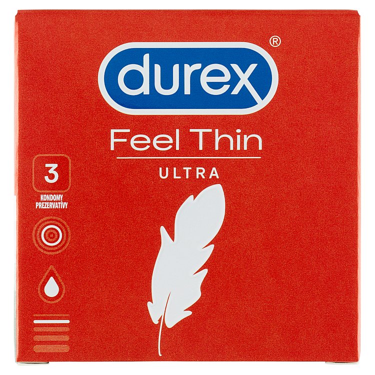 Fotografie Durex Kondomy Feel Ultra Thin 3 ks Durex A46:166648
