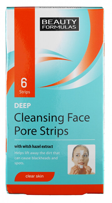 Beauty Formulas Čisticí pleťové pásky (Deep Cleansing Face Pore Strips) 6 ks
