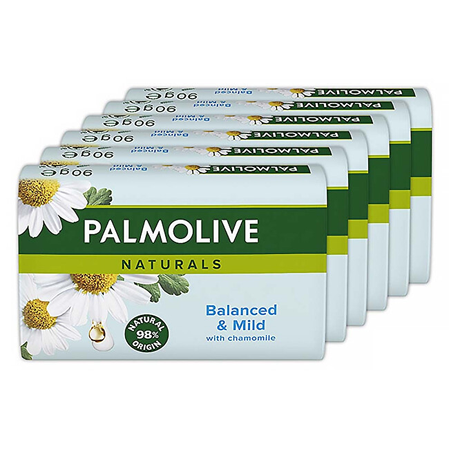 Fotografie Palmolive Tuhé mýdlo Naturals Balanced & Mild 6 x 90 g Palmolive A46:168755