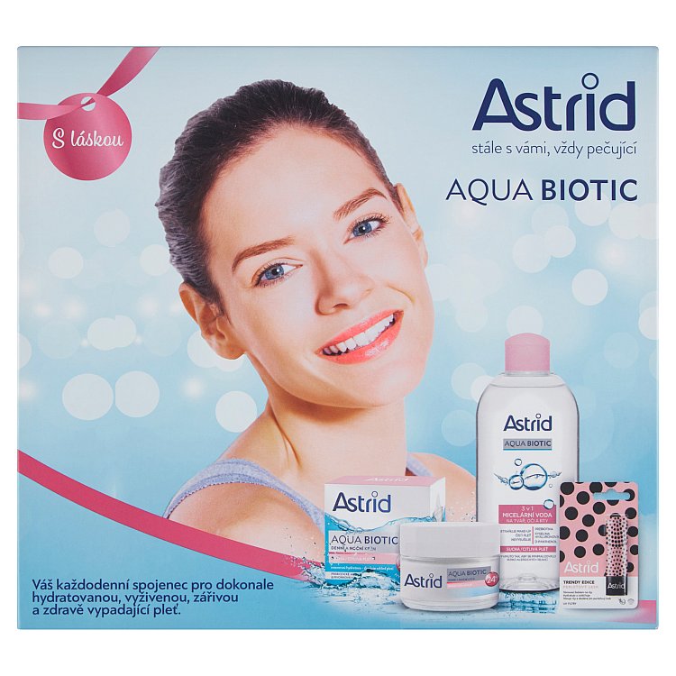 Astrid Dárková sada pro suchou a citlivou pleť Aqua Biotic Tripack
