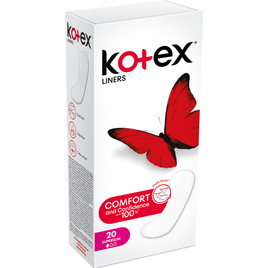 Kotex Slip Super Slim Liners slipové vložky intimky 20 ks