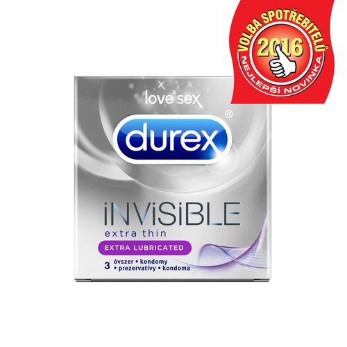 Durex kondomy Invisible Extra Lubricated 10 ks