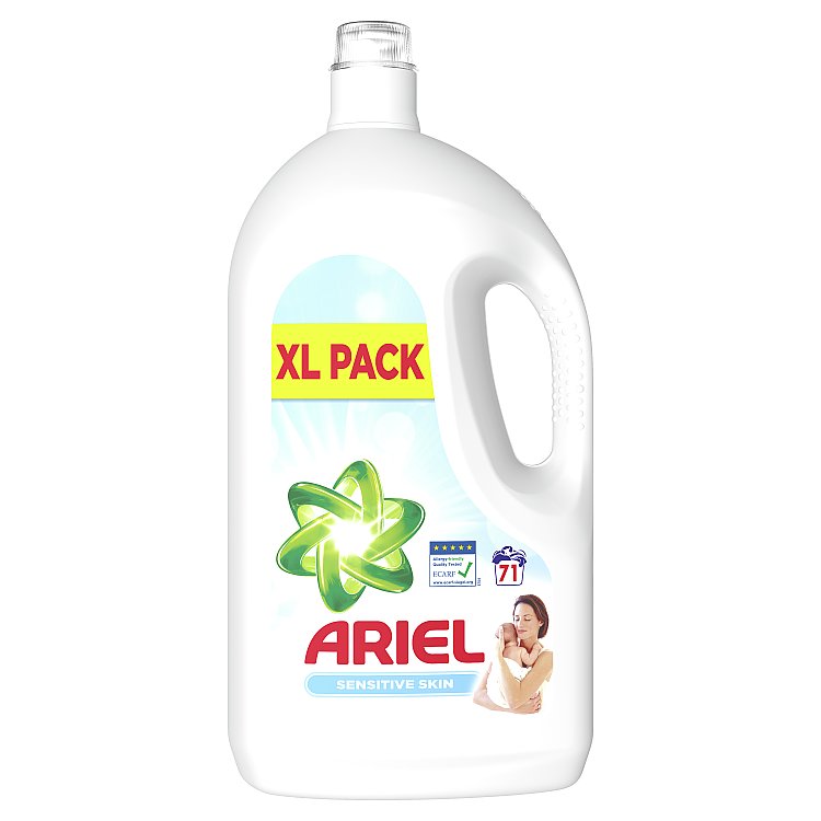 Ariel Sensitive prací gel, 71 praní 3,95 l