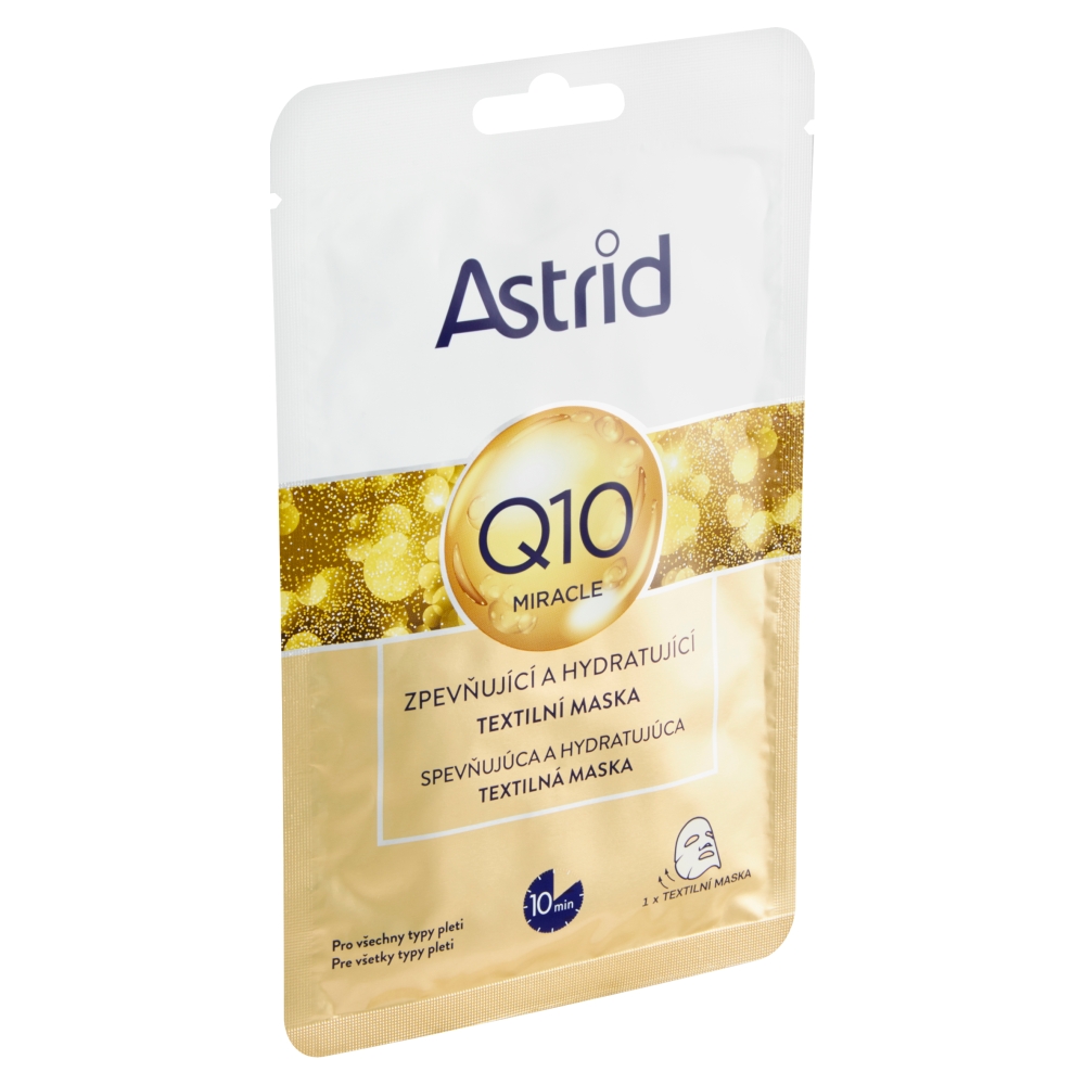 Astrid Q10 Miracle zpevňující a hydratující textilní maska 1 ks