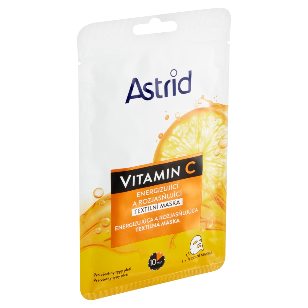 Astrid Energizující a rozjasňující textilní maska s vitamínem C 1 ks