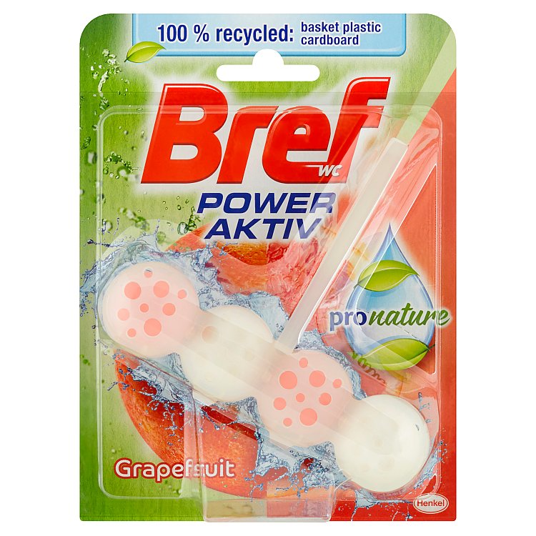 Bref Power Aktiv ProNature Grapefruit tuhý WC blok 50 g