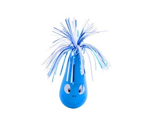 E-shop Flamingo Interaktivní hračka pro kočky houpací Crazy Frog modrá 6,5 x 20cm