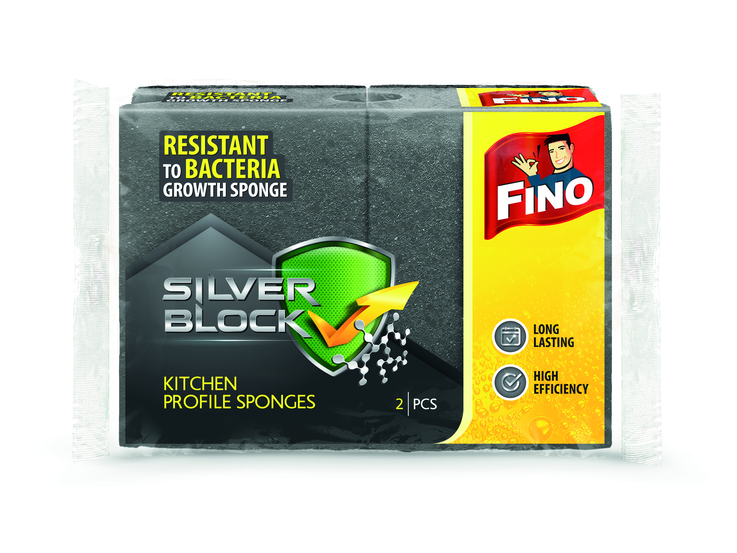 FINO Silver houbička profilovaná 2 ks