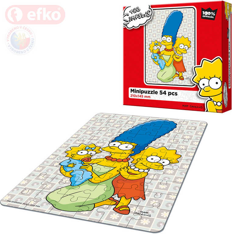 EFKO Puzzle The Simpsons Holky ze Spriengfieldu skládačka 21x15cm 54 dílků v krabici
