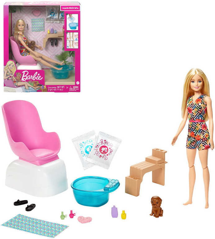 MATTEL BRB Barbie manikúra a pedikúra herní set panenka s doplňky