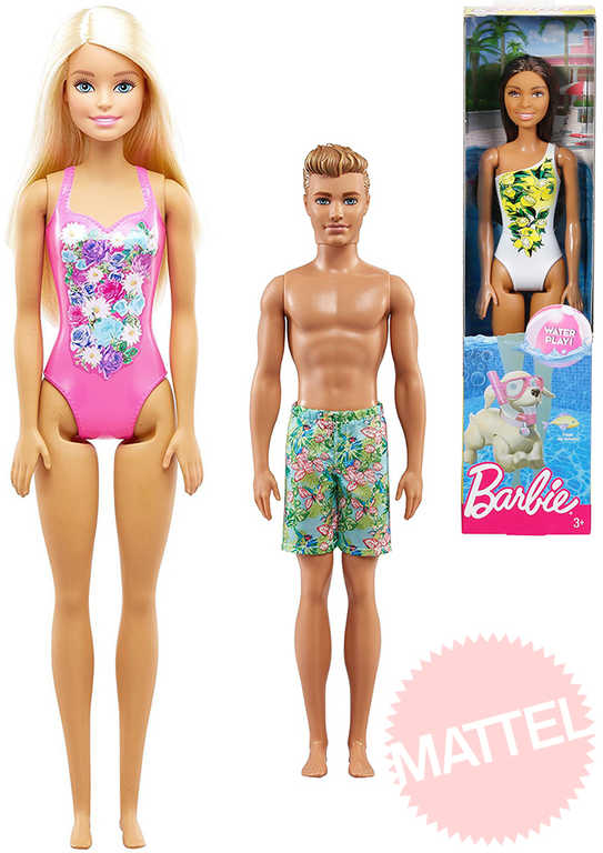 MATTEL BRB Panenka Barbie / panák Ken v plavkách 11 druhů